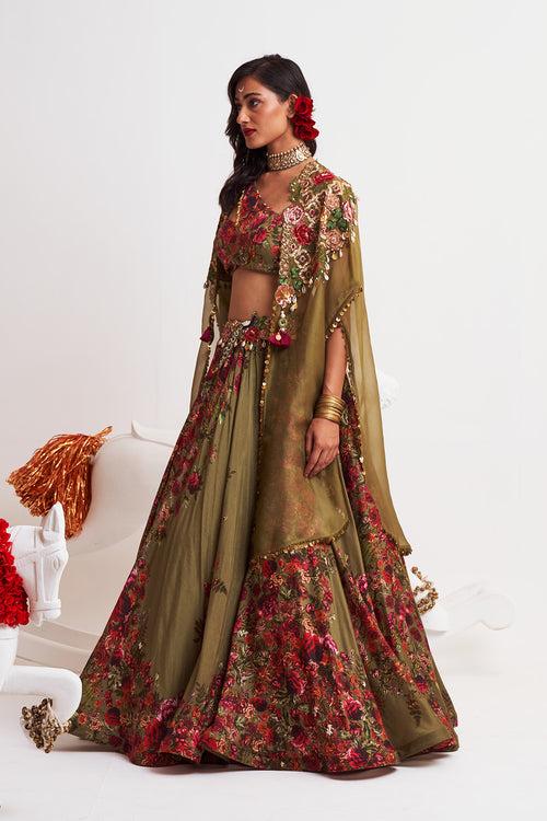 Cape lehenga set