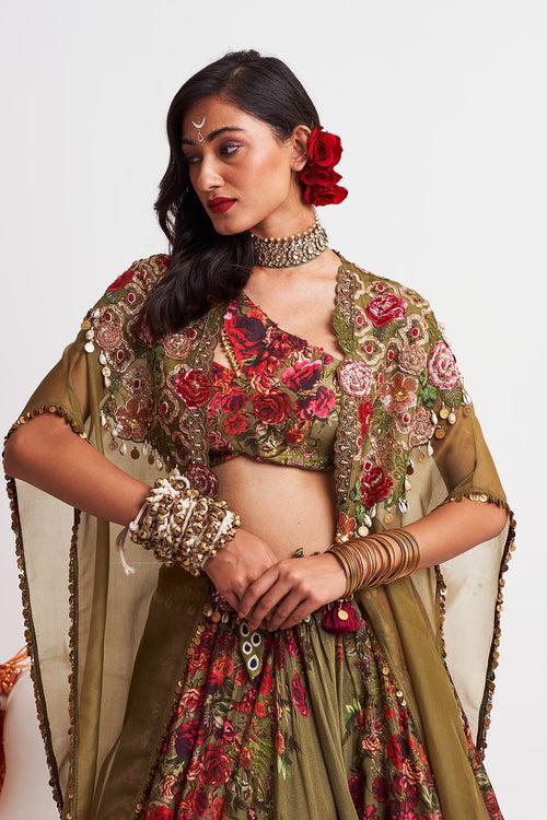 Cape lehenga set