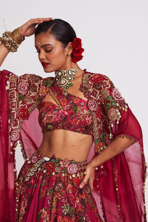 Cape lehenga set