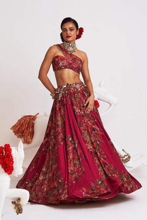 Cape lehenga set