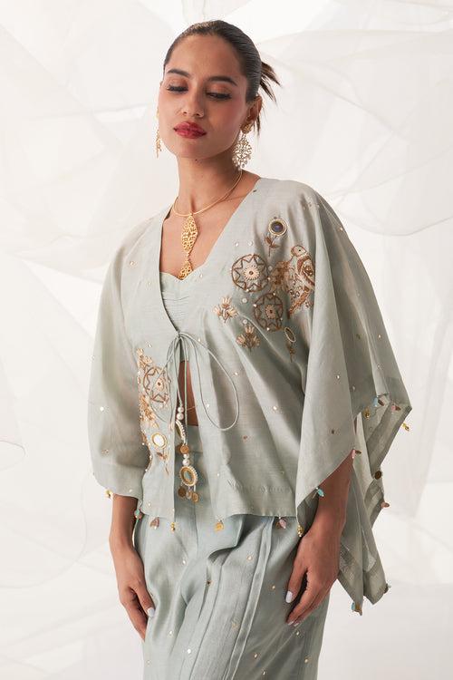 SHORT EMBELLISHED KAFTAN SET