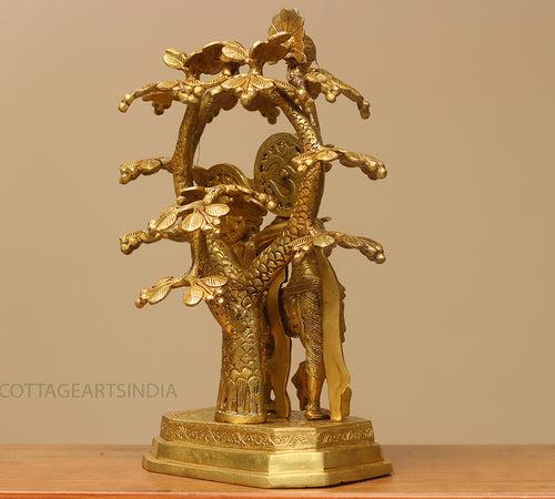 Brass Radha Krishna Tree