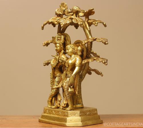 Brass Radha Krishna Tree