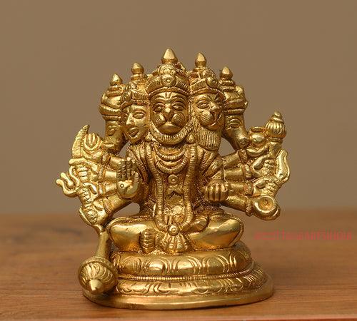 Brass Panchamukhi Hanuman