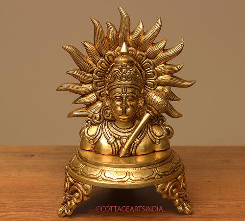 Brass Hanuman SuryaChakra