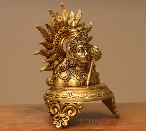 Brass Hanuman SuryaChakra