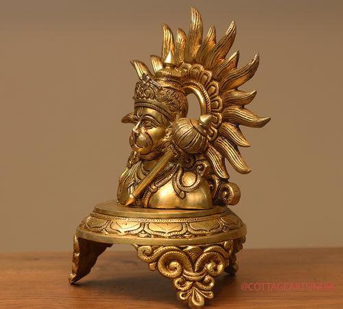 Brass Hanuman SuryaChakra