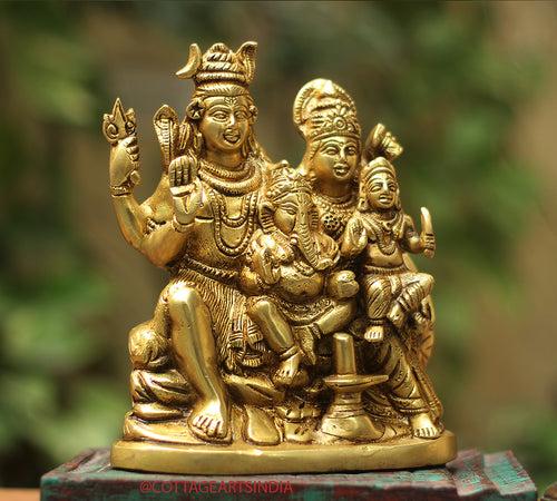 Brass Shiva family Parivar 8"