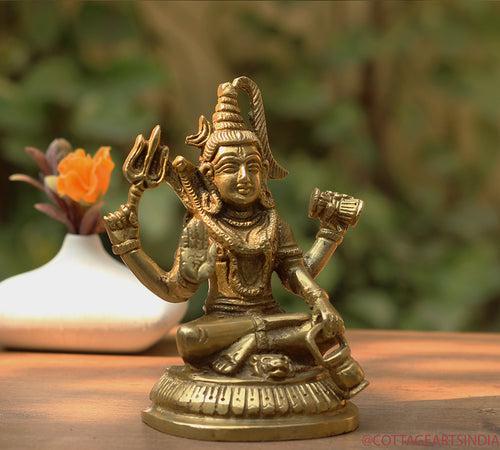 Brass Shiva Sitting 5"