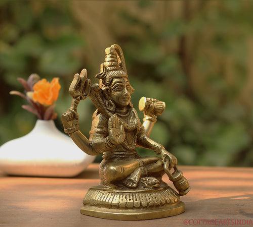 Brass Shiva Sitting 5"