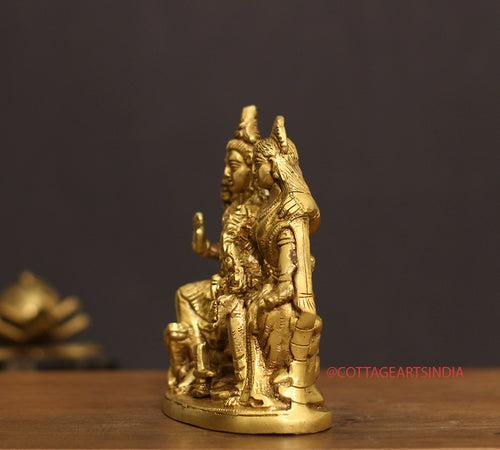 Brass Shiva family Parivar 6"