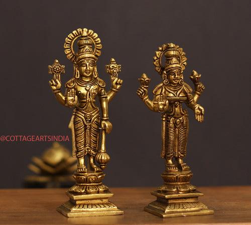 Brass Narayana /Vishnu Laxmi Standing