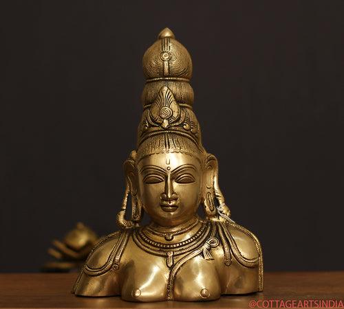 Brass Parvati Bust