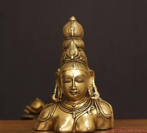 Brass Parvati Bust