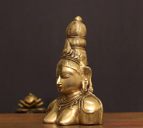 Brass Parvati Bust