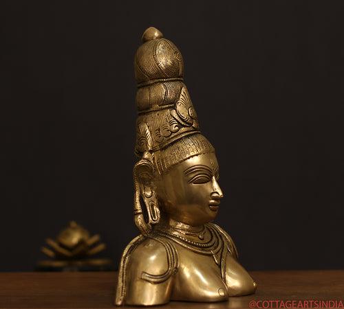 Brass Parvati Bust