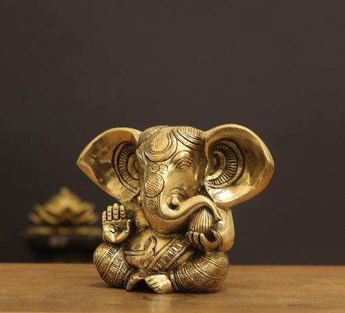 Brass Ganesh 5"