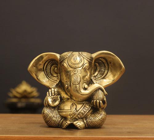 Brass Ganesh 5"