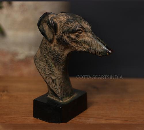 Brass Vintage Dog Bust