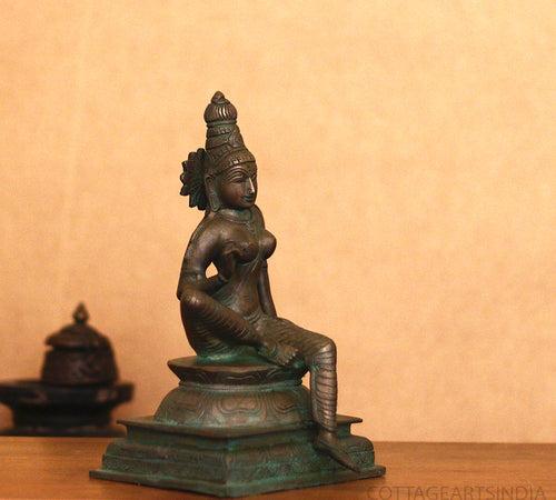 Brass Uma Parameshwari Parvati Bronze Finish 10”