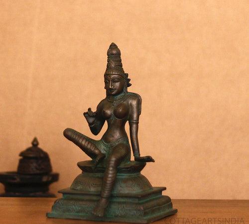 Brass Uma Parameshwari Parvati Bronze Finish 10”