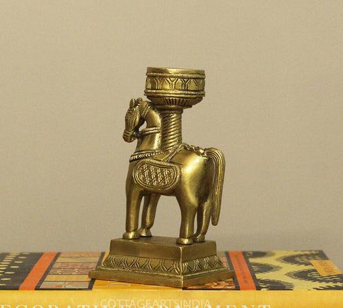 Brass Horse Candle Stand