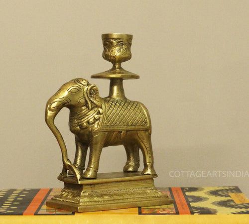 Brass Elephant Candle Stand