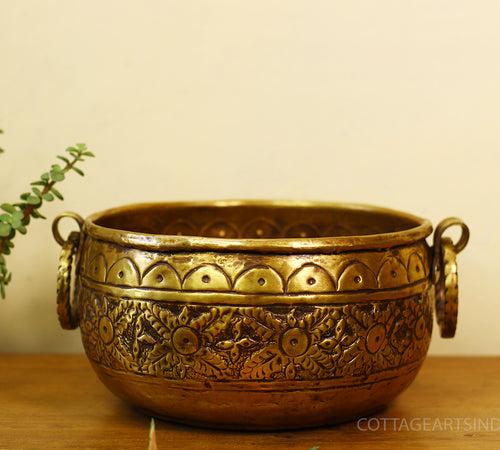 Brass Antique Finish Planter