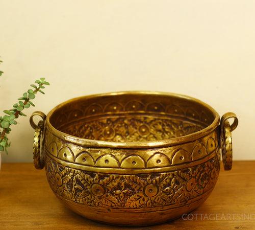 Brass Antique Finish Planter