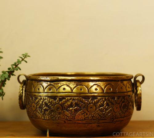 Brass Antique Finish Planter