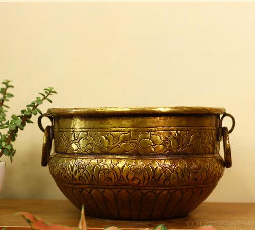 Brass Antique Finish Planter