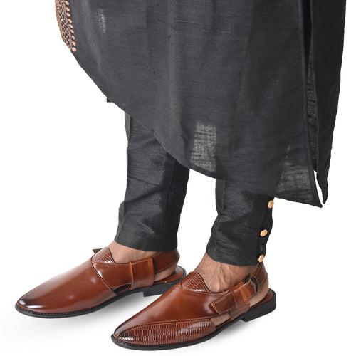 Kolapuri Centre Ethnic Men's Tan Pathani Sandal