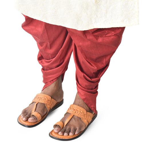 Kolapuri Centre Ethnic Occasual Men's Tan Chappal