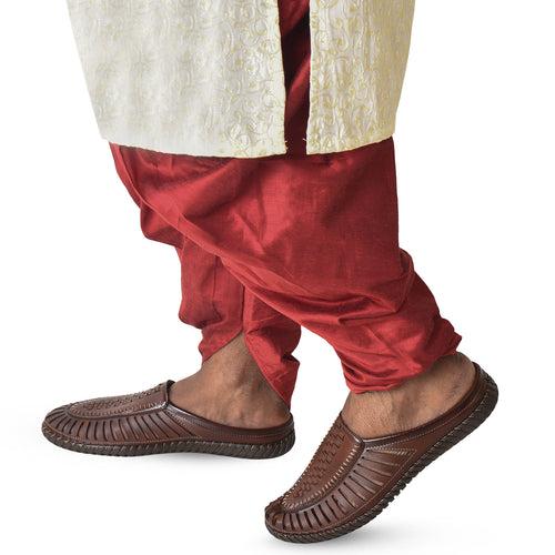 Kolapuri Centre Ethnic Men's Brown Slip-On Sandal