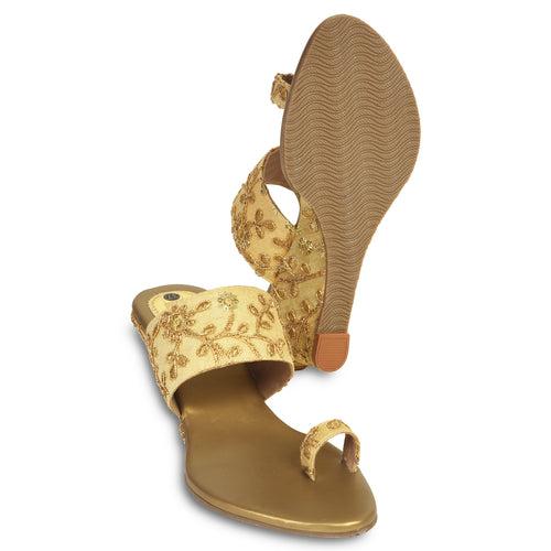 Kolapuri Centre Ladies Wedge heel Party Slipper