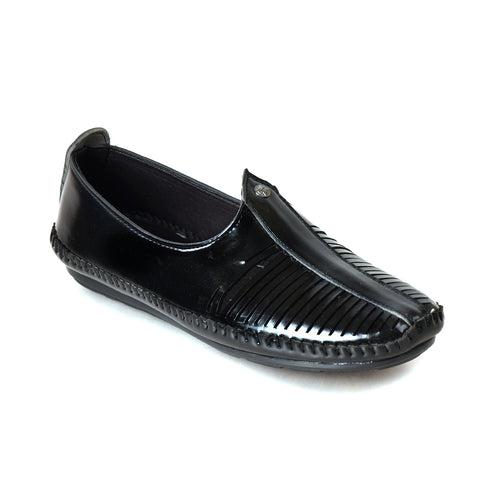 Kolapuri Centre Ethnic Men's Black jutti Shoe