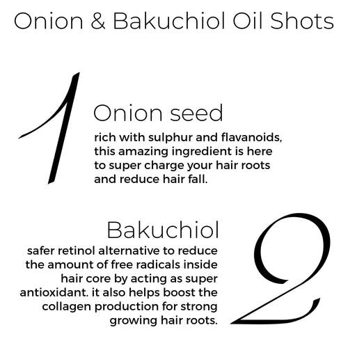 Onion & Bakuchiol Oil Shots and Onion Oil Combo For Hair Fall Reduction