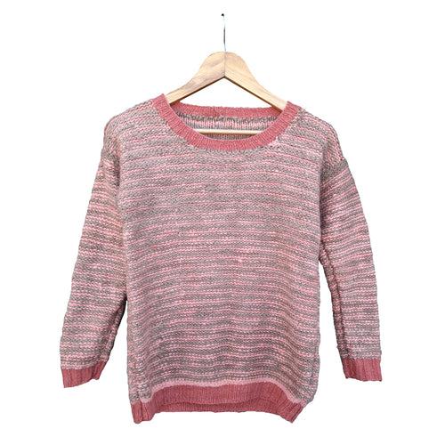 Peach and beige melange pullover