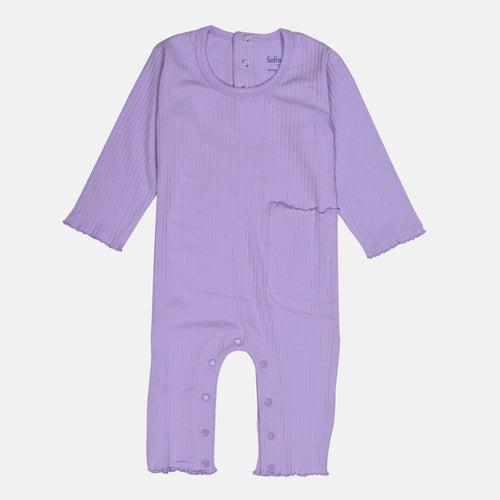 Lavender Lady Long Sleeved Ribbed Romper