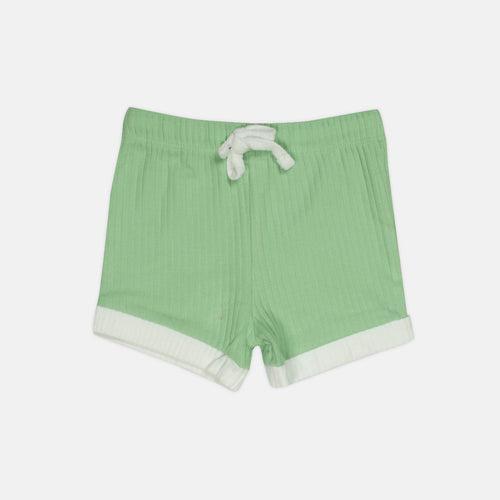 Lime Green Ribbed Top & Shorts Set