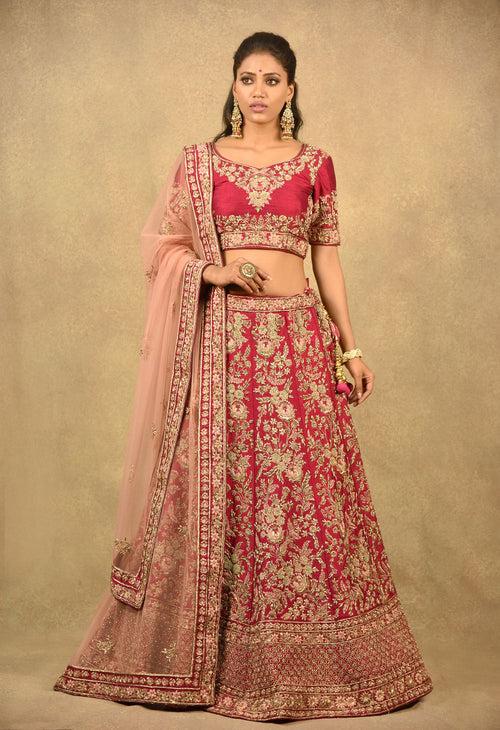 BARN RED LEHENGA