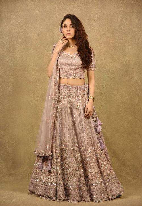 LILAC CRYSTALLINE LEHENGA