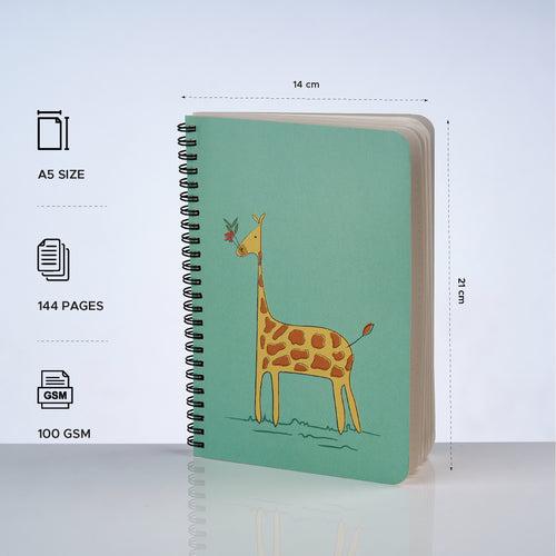 Giraffe: Spiral Notebook (A5 / Plain)