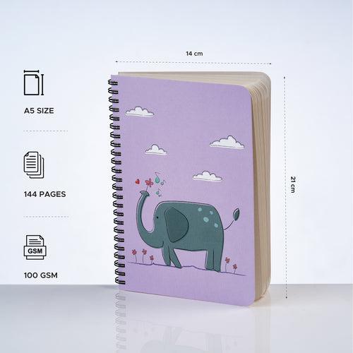 Elephant: Spiral Notebook (A5 / Plain)