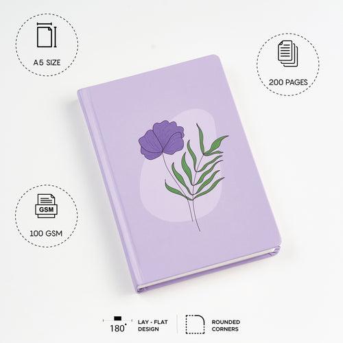 Violet Bloom - Designer Hard Cover Notebooks