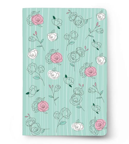 The Pastel Mint Roses: All-Purpose Notebook (A5/100GSM)