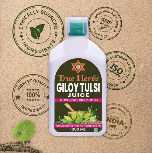 True Herbs Giloy Tulsi Juice - 1 litre
