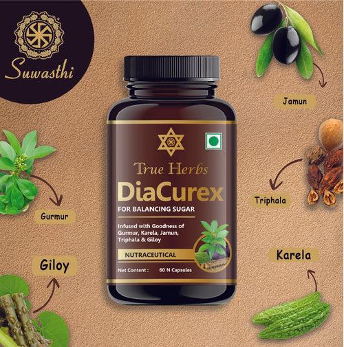 True Herbs Diacurex Tablets - For Balancing Sugar