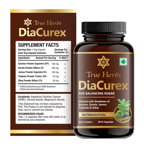 True Herbs Diacurex Tablets - For Balancing Sugar