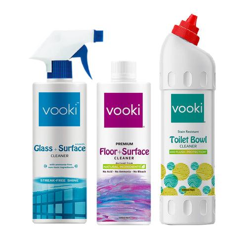 Glass + Smooth Surface & Toilet + Floor Surface Cleaner | Home Hygiene Combo